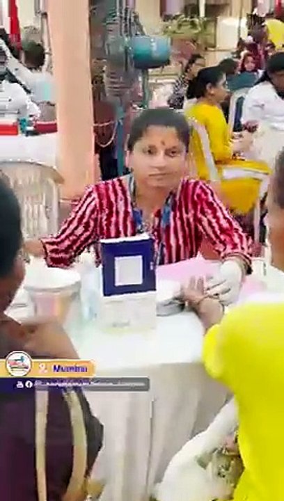 Haemoglobin checkup  Mega Blood Donation Camp 2024, Mumbai  Sadguru Aniruddha Bapu