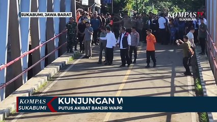 Putus Akibat Banjir Wapres RI Kunjungi Jembatan Cidadap