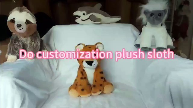 Yangzhou New Sunrise manufacture custom soft cute plush simulation sloth doll stuffed emulation sloth jungle animal group