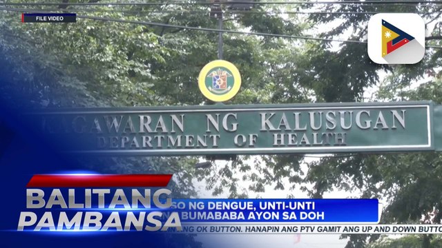 Kaso ng dengue, unti-unti nang bumababa ayon sa DOH