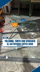 Furto con spaccata al Gattopardo Coffee Book di Palermo