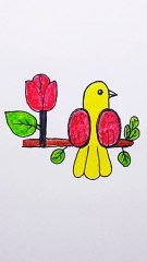 How to draw number 100 from bird