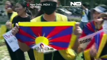Tibetan protesters clash with police in New Delhi