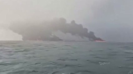 Oil tanker 'on fire' after collision with cargo ship in North Sea with emergency services scrambled