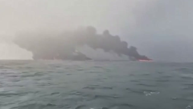Oil tanker 'on fire' after collision with cargo ship in North Sea with emergency services scrambled