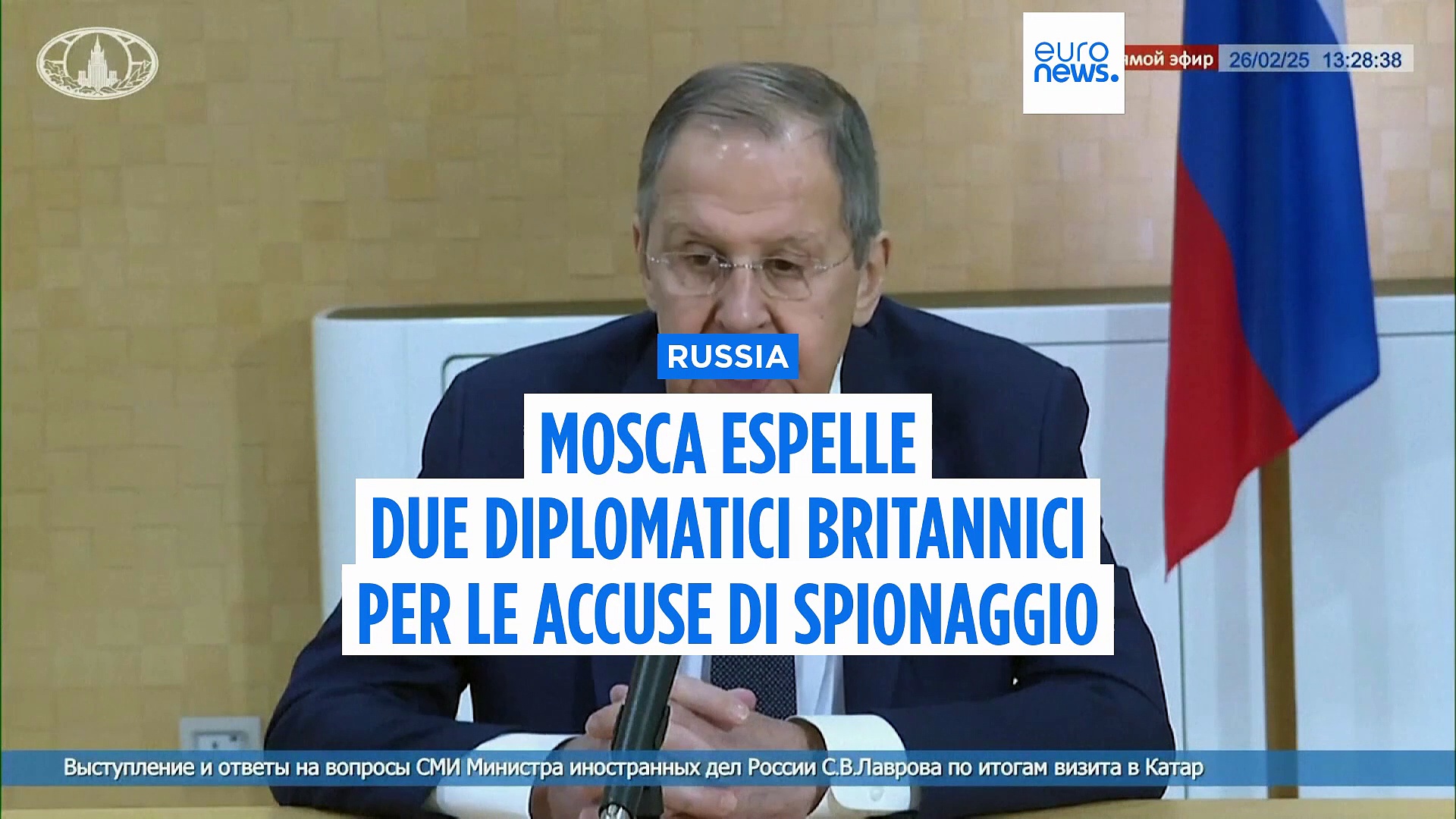 Video La Russia espelle due diplomatici britannici per presunto spionaggio
