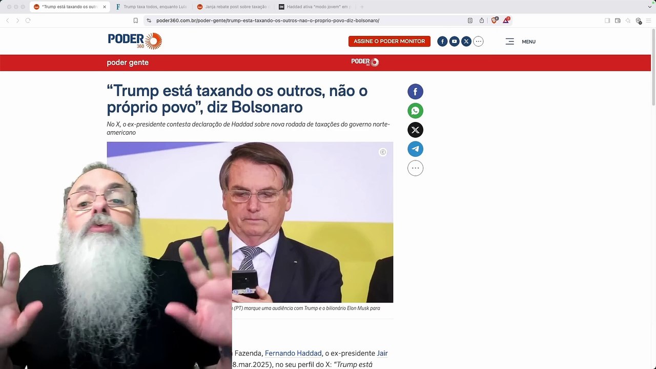 BOLSONARO diz que _QUEM vai PAGAR o IMPOSTO são OS OUTROS PAÍSES_ imitando JANJA_ CADÊ PAULO GUEDES_