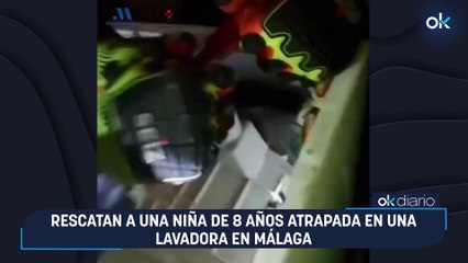 Rescatan a una niña de 8 años atrapada en una lavadora en Málaga