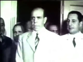 Perón y Farrell en un acto en la Unión Obrera Marítima