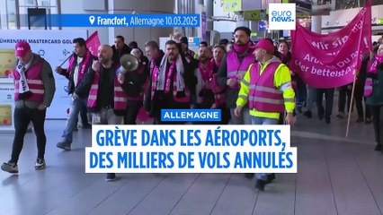 Allemagne : de nombreux vols annulés suite à une grève massive