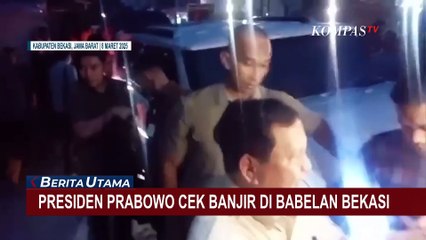 Detik-detik Prabowo dan Gibran Tinjau Titik Lokasi Banjir Bekasi