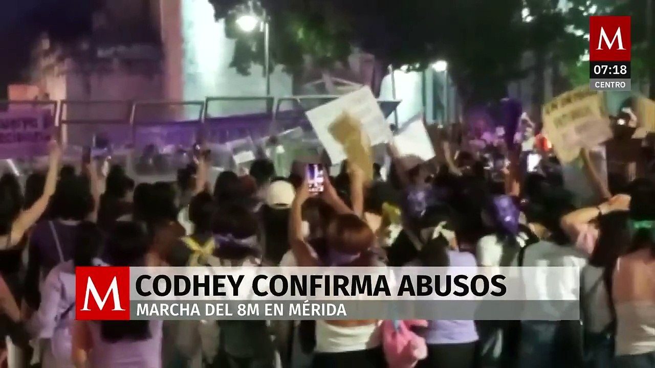 SÍ hubo violación a derechos humanos en la marcha del 8M en Mérida: Codhey