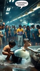 What a big fish two innocent children have caught!