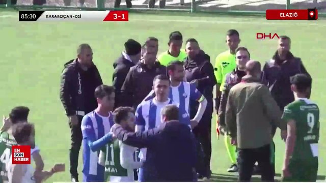 Elazığ’da amatör maçta yine hakeme saldırı