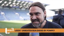 Leeds’ unbeaten run ended by Portsmouth