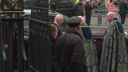 Britain's King Charles and other royals arrive for annual Commonwealth Day service