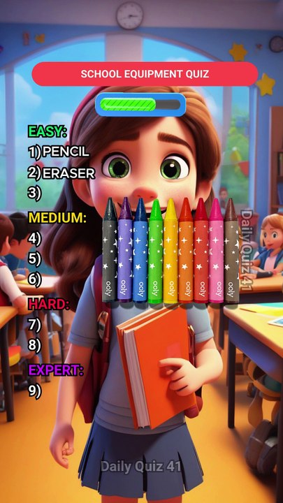 Can You Guess These School Items?  Fun Quiz | School Items Names in English