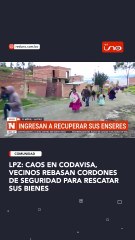 LPZ: VECINOS RESCATAN PERTENECIAS TRAS DESLIZAMIENTO