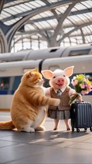 Cat😺 and Pig🐷 Story... By AI CATS STORY.