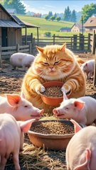 Cat😺 and Pig🐖 Story... By AI CATS STORY.