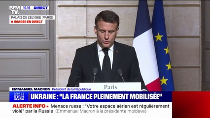 Emmanuel Macron: "La Russie a, de nouveau, eu recours au chantage énergétique pour tenter d'affaiblir l'économie moldave"