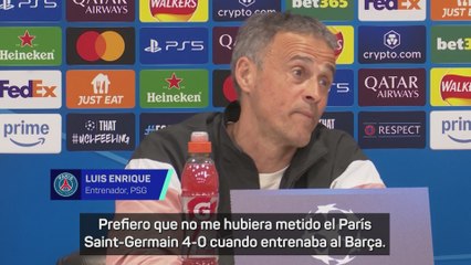 Luis Enrique: ¿Remontar? Preferiría que el PSG no me hubiese metido 4-0 en el Barça”