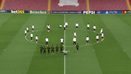 PSG, 0-1, train at Anfield ahead of Liverpool Champions League second leg