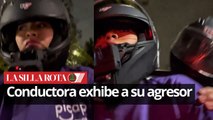 Mujer graba acoso de pasajero durante viaje en motocicleta