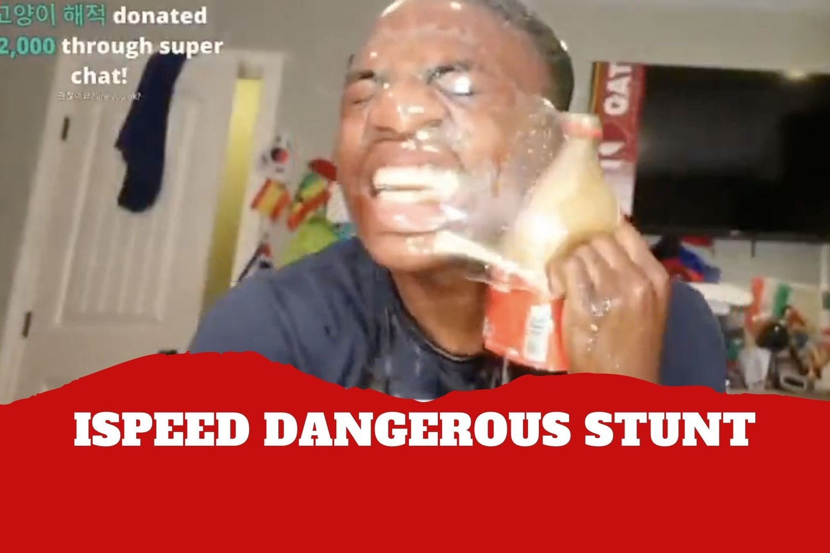 A reckless stunt! IShowSpeed performing a very dangerous challenge resurfaces online