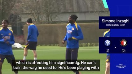 Inzaghi reveals Inter's Thuram is playing through injury