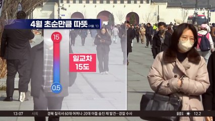 [날씨]서울 최고 15도 ‘4월 기온‘…중부 초미세먼지