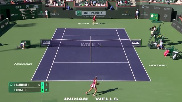Sabalenka sweeps past Bronzetti at Indian Wells