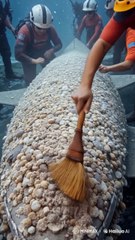 🦈✨ "Rescue Team CLEANS Majestic GIANT SHARK Covered in Barnacles! 😱🧼"