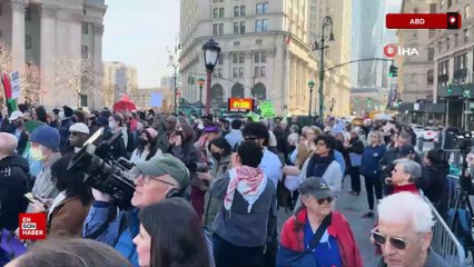 ABD'de Filistinli aktivistin gözaltına alınmasını binlerce öğrenci protesto etti