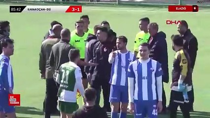 Elazığ’da amatör maçta hakeme saldırı