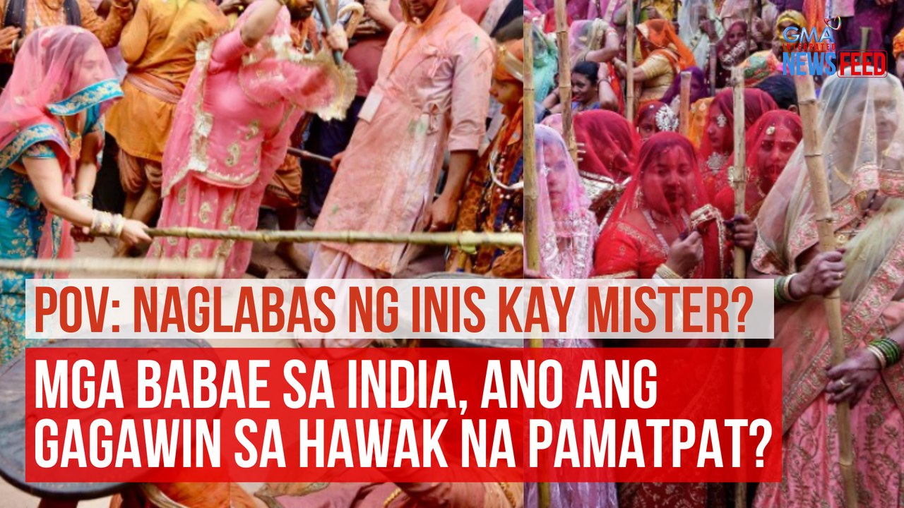 Mga babae sa India, ano ang gagawin sa hawak na pamatpat? | GMA Integrated Newsfeed