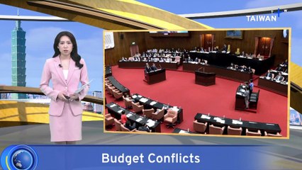 Taiwan's Lawmakers Take Turns Arguing With Premier Over Budget Revote