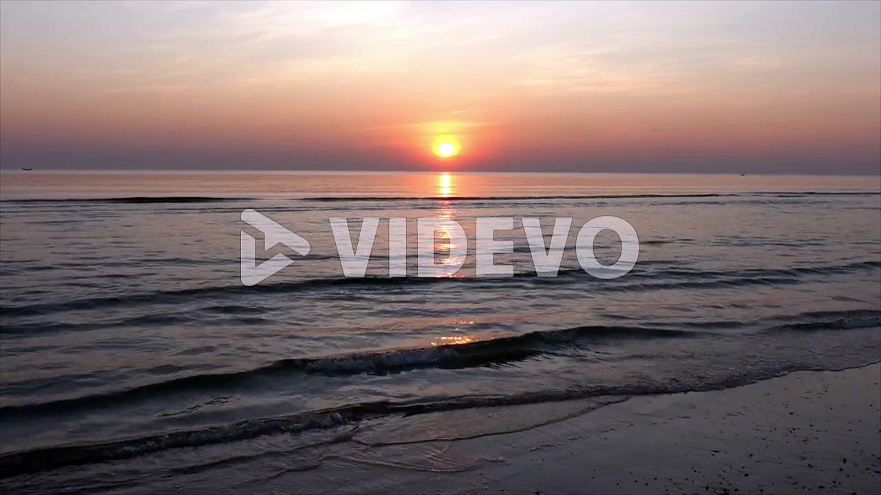 beautiful sunrise or sunset with twilight sky and sea beach