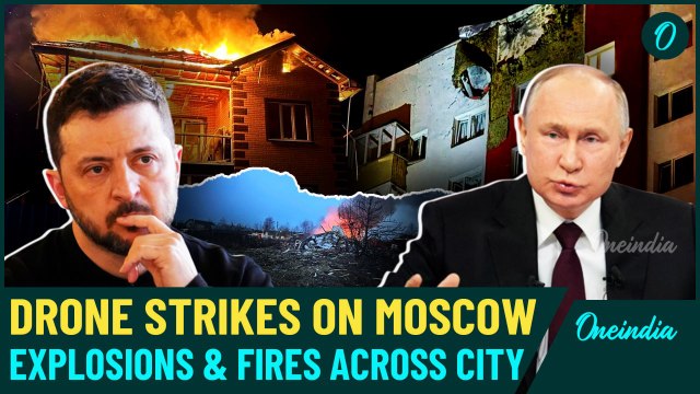 VIDEO : Ukraine Launches Biggest Drone Attack On Moscow | Shocking Video Caught On Camera