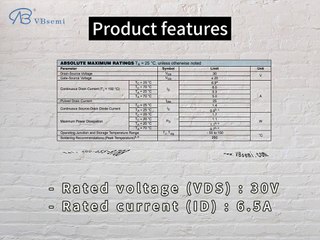 RTR030N05TL-VB is a SOT23 package N-Channel field effect MOS tube