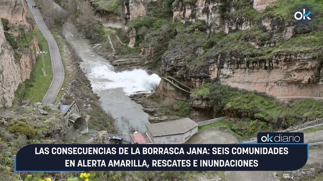 Las consecuencias de la borrasca Jana: seis comunidades en alerta amarilla, rescates e inundaciones