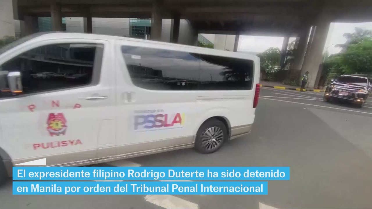 Detenido en Filipinas el expresidente Rodrigo Duterte, acusado de crímenes contra la humanidad