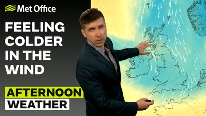 Met Office Afternoon Weather Forecast - Showers north and east