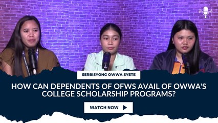 How can dependents of OFWs avail of OWWA's college scholarship programs?