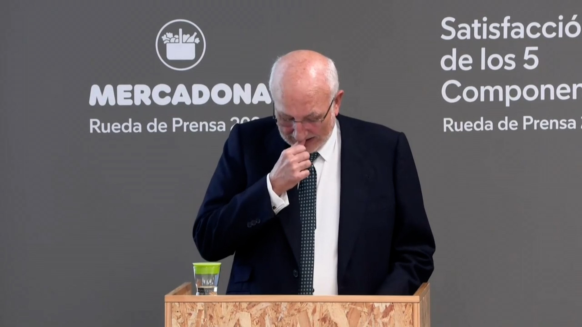 Las lgrimas de Juan Roig al hablar de la DANA durante la presentacin de resultados