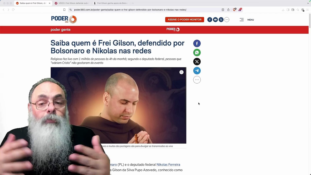 ESQUERDA CRITICA FREI GILSON que REUNE MILHÕES em MISSAS ON-LINE em MAIS um TIRO no PÉ da ESQUERDA