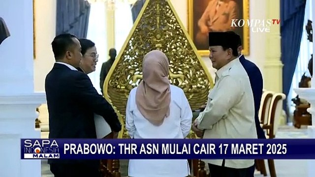 Presiden Prabowo Umumkan THR ASN Mulai Cair 17 Maret dan Gaji ke-13 pada Juni 2025