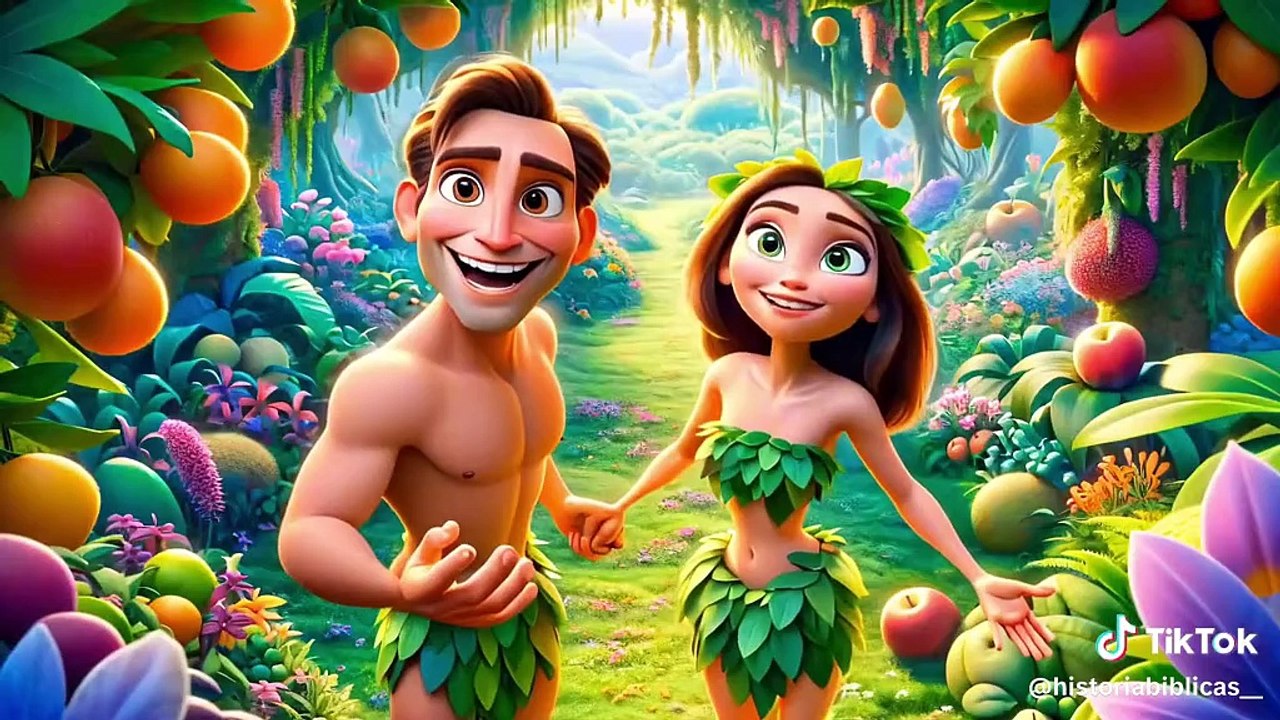 A HISTÓRIA DE ADÃO E EVA.. #historiabiblica #desenhoanimado #contandohistorias #historia