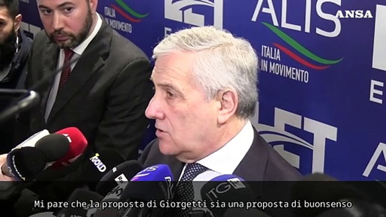 Tajani: "Proposta di Giorgetti e' di buon senso"