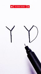 How to draw word yy from bird